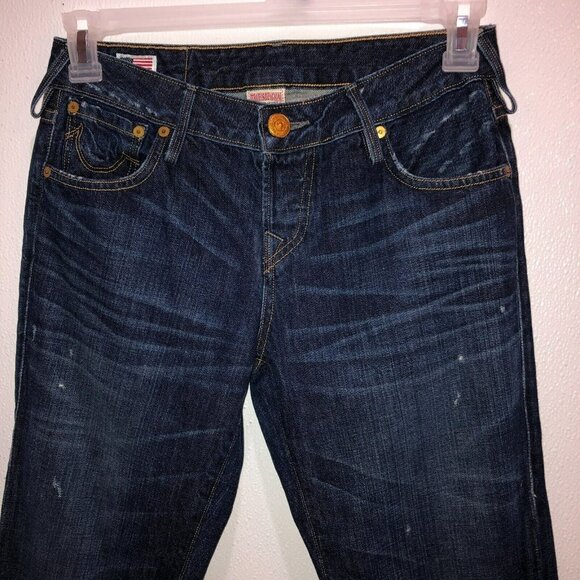 True Religion Avery Womens Size 26 Dark Wash Pockets Straight Leg Denim Jeans - Picture 5 of 15